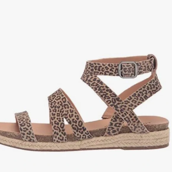 NEW LUCKY glaina Leopard Print Women's strappy Sandals size 9.5 - Picture 2 of 12